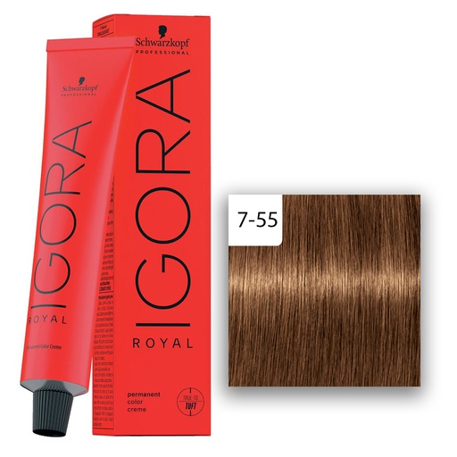 Schwarzkopf Professional IGORA ROYAL Haarfarbe 7-55 Mittelblond Gold Extra  60ml