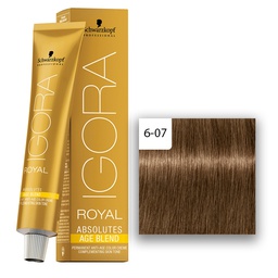 [M.14260.269] Schwarzkopf Professional IGORA ROYAL Absolutes Age Blend Haarfarbe 6-07 Dunkelblond Natur Kupfer   60ml