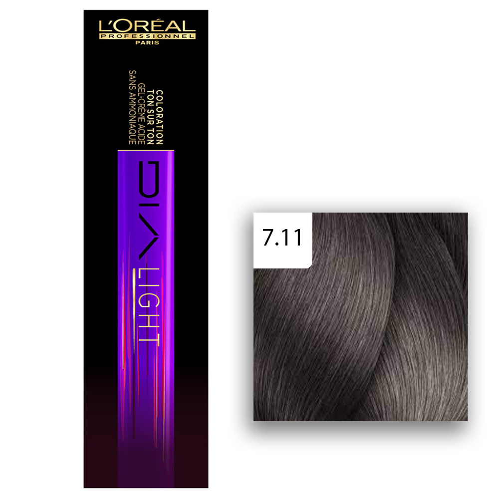 L'Oréal Professionnel DIALIGHT Haartönung 7,11 Mittelblond Tiefes Asch 50ml