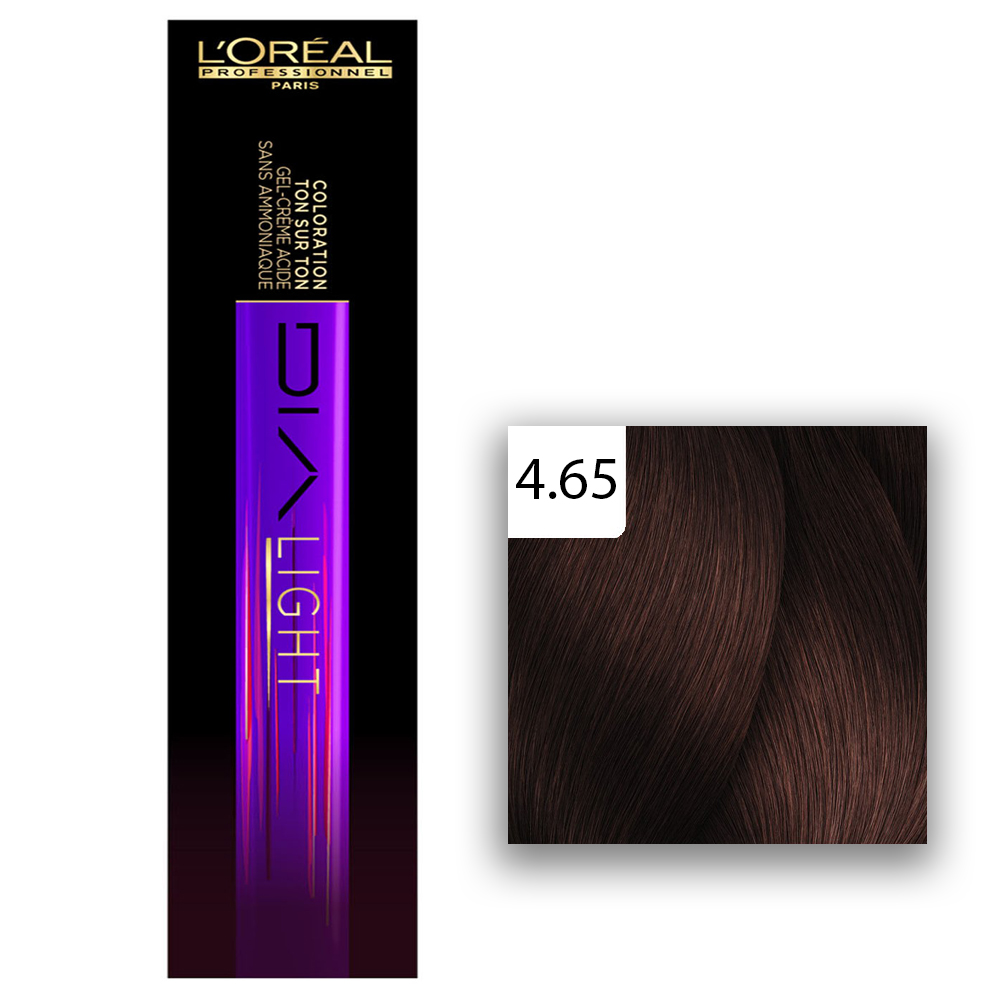 L'Oréal Professionnel DIALIGHT Haartönung 4.65 Mittelbraun Rot Mahagoni 50ml