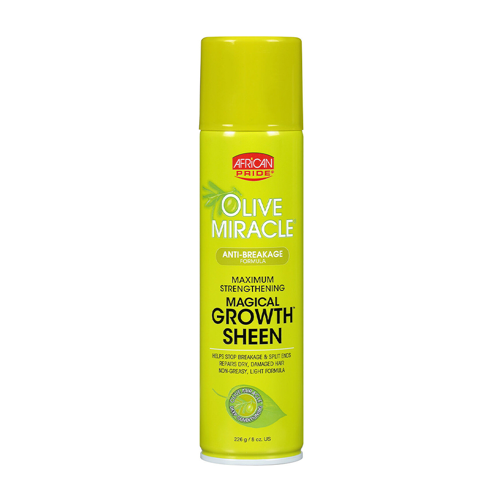 African Pride Olive Miracle Growth Sheen Spray 8oz.