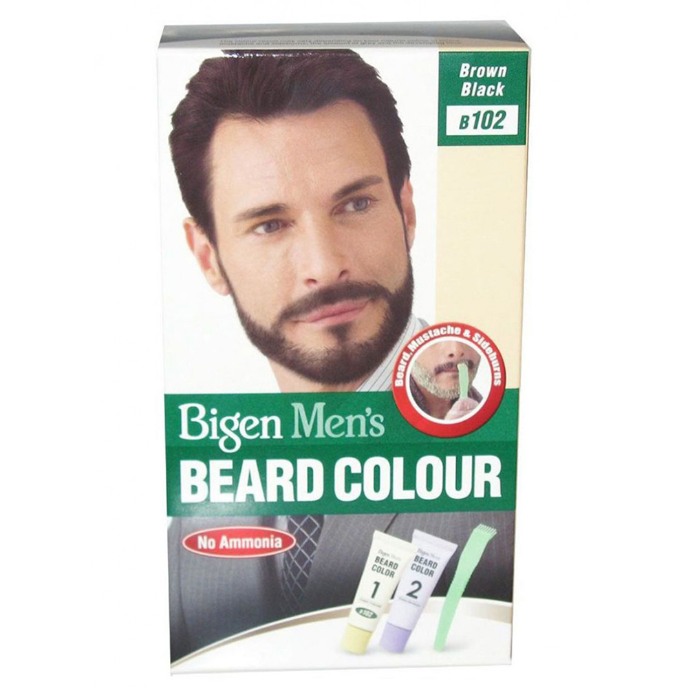 Bigen Men's Beard Colour Brown Black 102