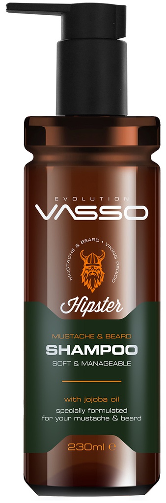 VASSO Professional HIPSTER Mustache Beard SHAMPOO (230ml)