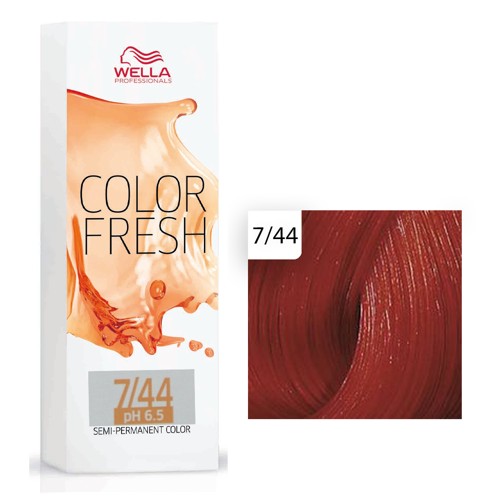 Wella Professional Color Fresh Tönungsliquid 7/44 Mittelblond Rot-Intensiv 75ml