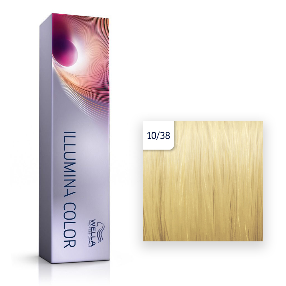 Wella Professional ILLUMINA Color 10/38 Hell-lichtblond gold-perl 60ml