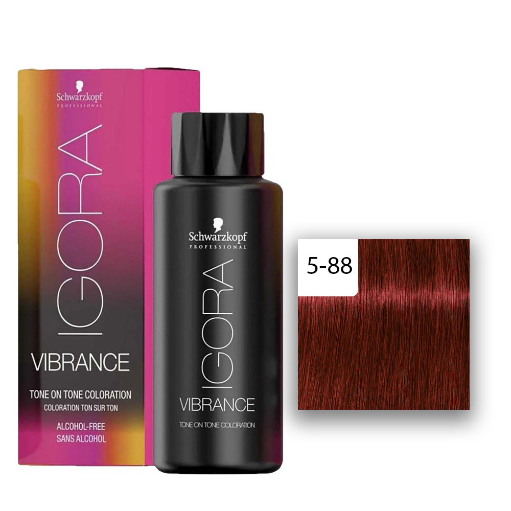 Schwarzkopf Professional IGORA Vibrance Haartönung 5-88 Hellbraun Rot Extra  60ml