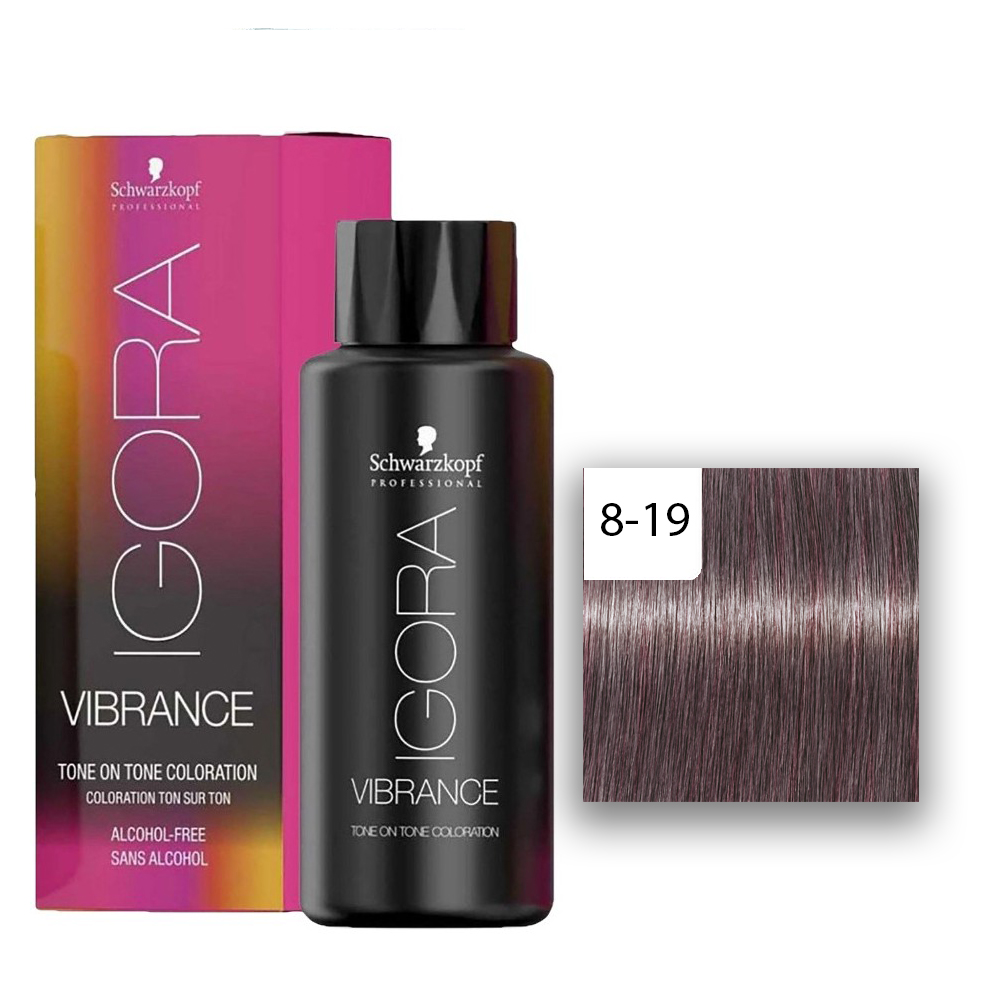 Schwarzkopf Professional IGORA Vibrance Haartönung 8-19 Hellblond Cendré Violett  60ml