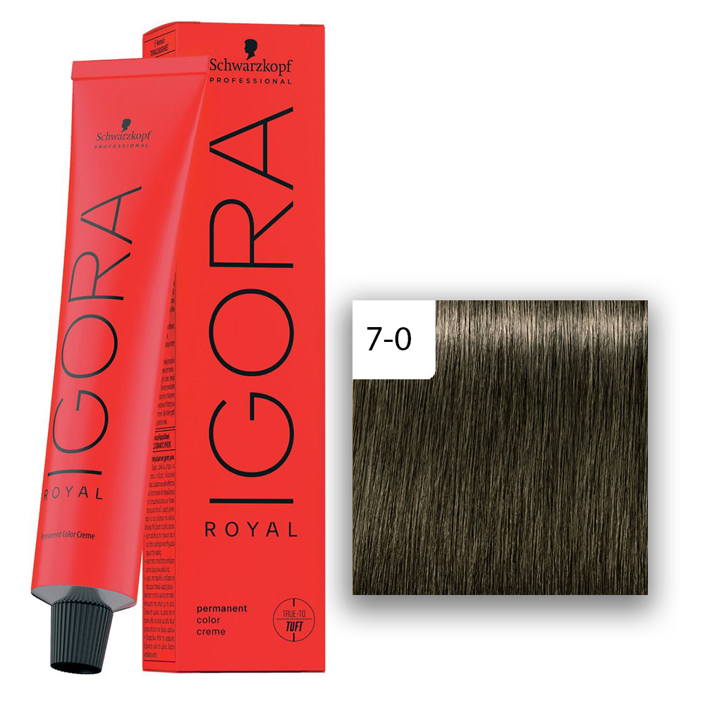  Schwarzkopf Professional IGORA ROYAL Haarfarbe 60 ml 7-0 Mittelblond