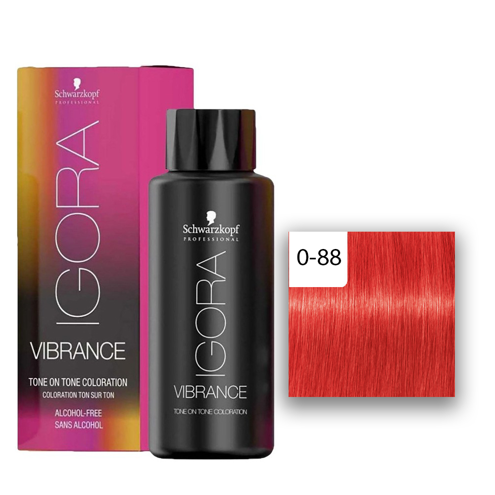 Schwarzkopf Professional IGORA Vibrance Haartönung 0-88 Rot Konzentrat  60ml