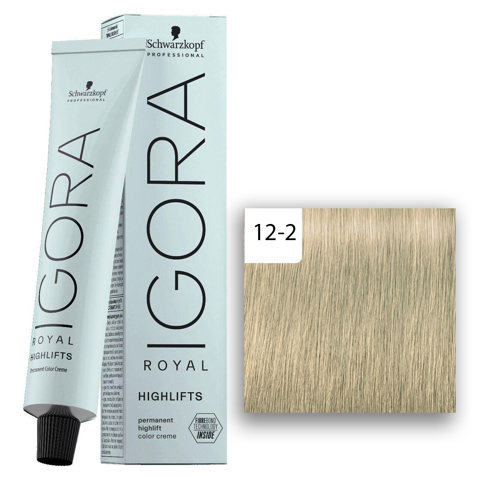 Schwarzkopf Professional IGORA ROYAL Highlifts Haarfarbe 12-2 Highlifts Spezialblond Asch  60ml