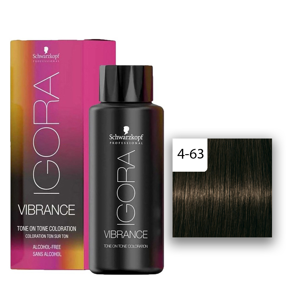 Schwarzkopf Professional IGORA Vibrance Haartönung 4-63 Mittelbraun Schoko Matt  60ml