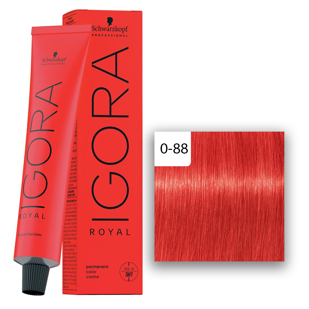 Schwarzkopf Professional IGORA ROYAL Haarfarbe 0-88 Rot Konzentrat  60ml