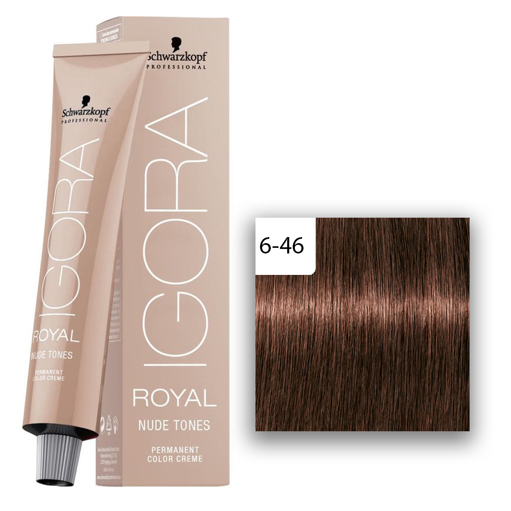  Schwarzkopf Professional Igora Royal Nude Tones Haarfarbe 60 ml 6-46 Dunkelblond Beige Schoko 