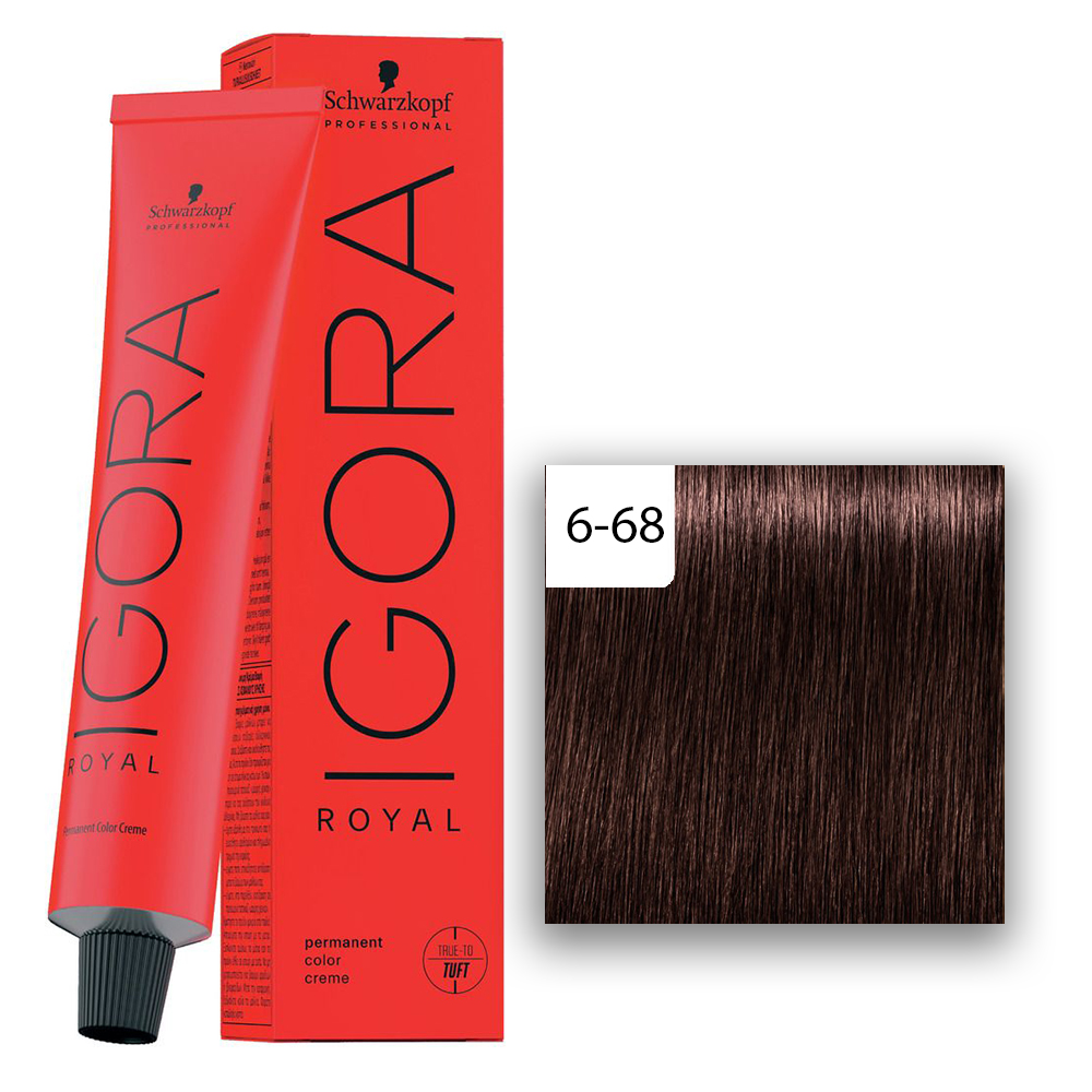 Schwarzkopf Professional IGORA ROYAL Haarfarbe 6-68 Dunkelblond Schoko Rot  60ml