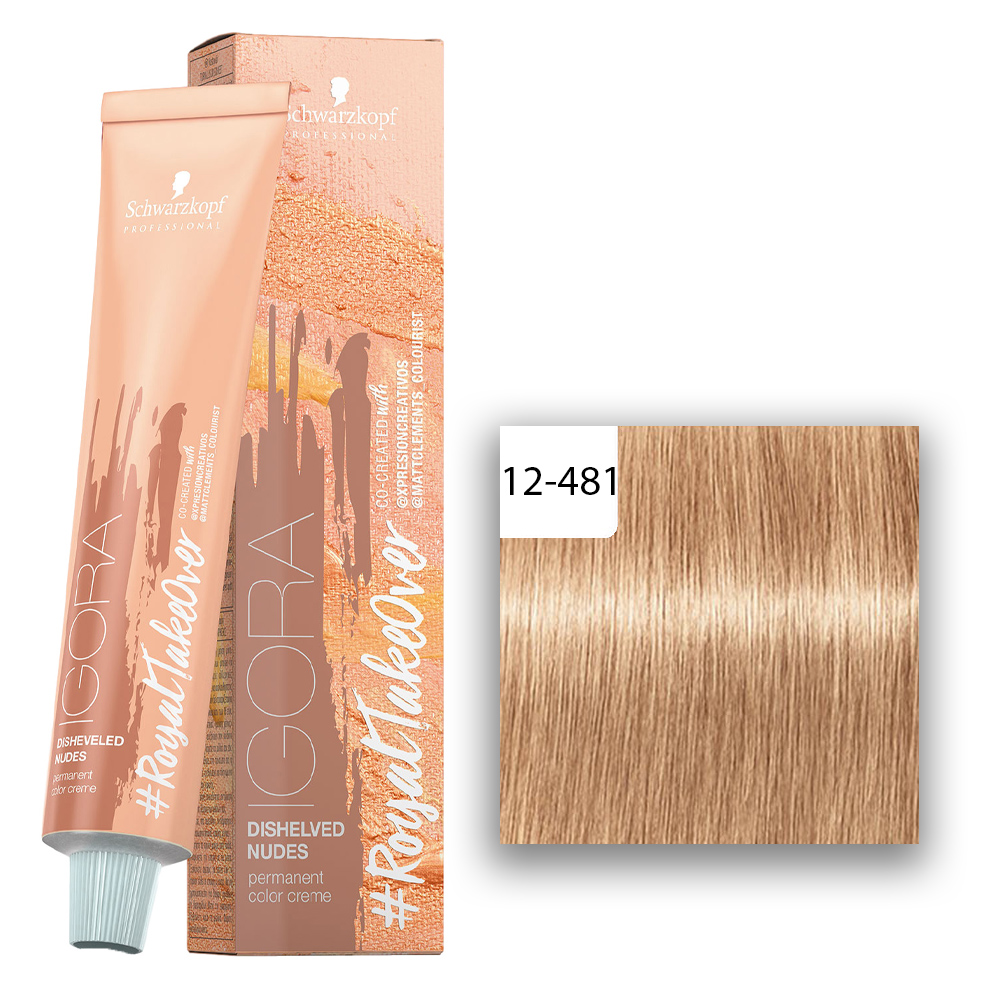 Schwarzkopf Professional IGORA ROYAL Take Over Dishelved Nudes Haarfarbe 12-481 Specialblond Beige Rot Cendré 60ml