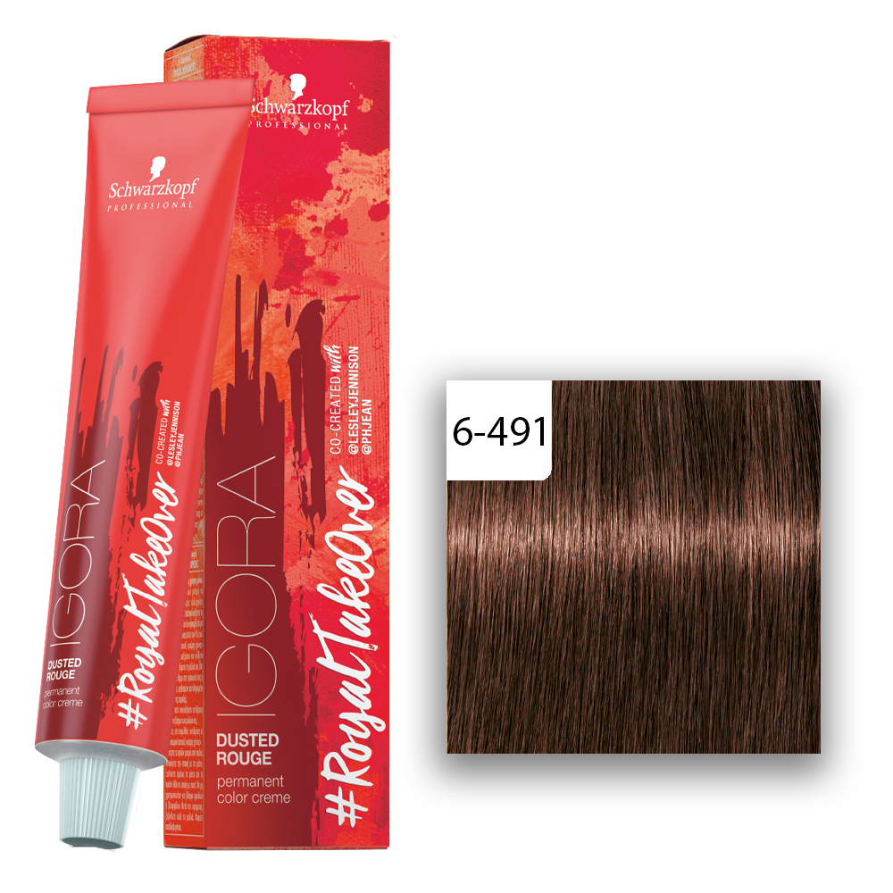 Schwarzkopf Professional Igora Royal Take Over Dusted Rouge Haarfarbe 6-491 Dunkelblond Beige Cendré 60ml