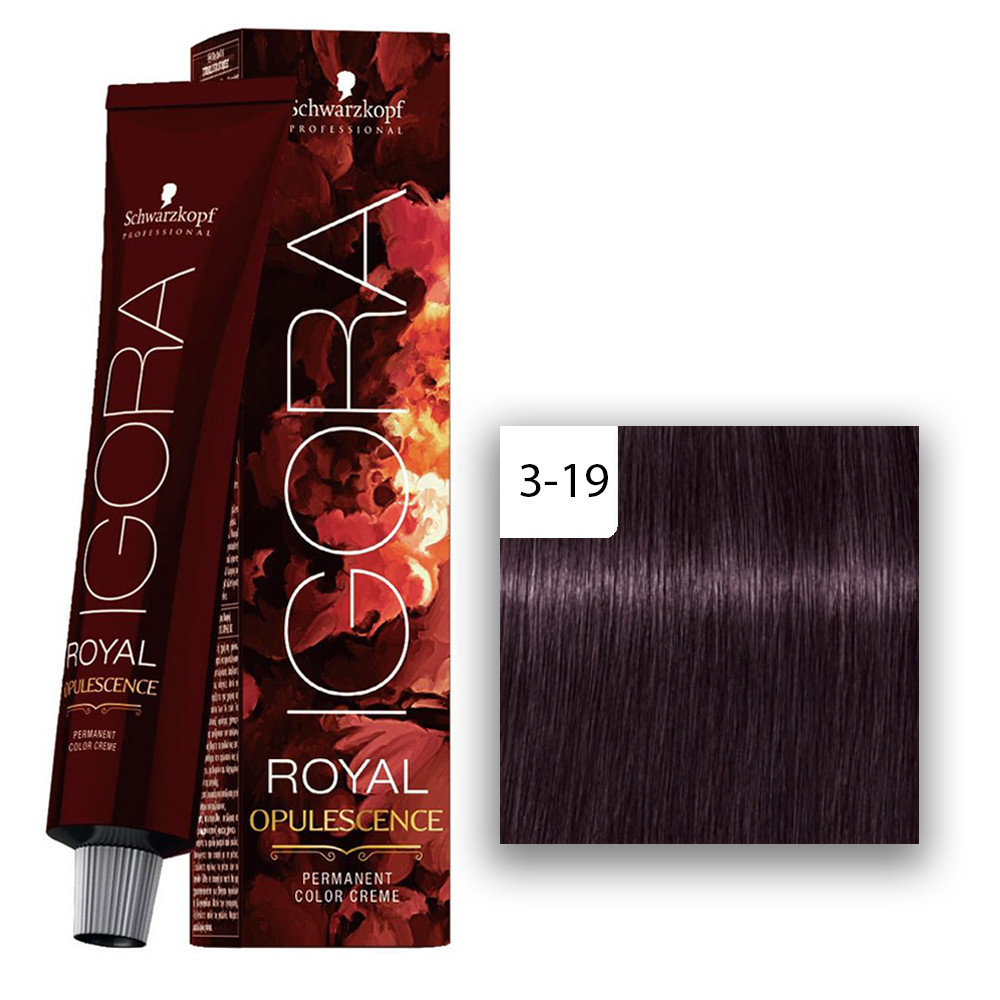Schwarzkopf Professional IGORA ROYAL Opulescence Haarfarbe 3-19 Dunkelbraun Cendrè Violett  60ml