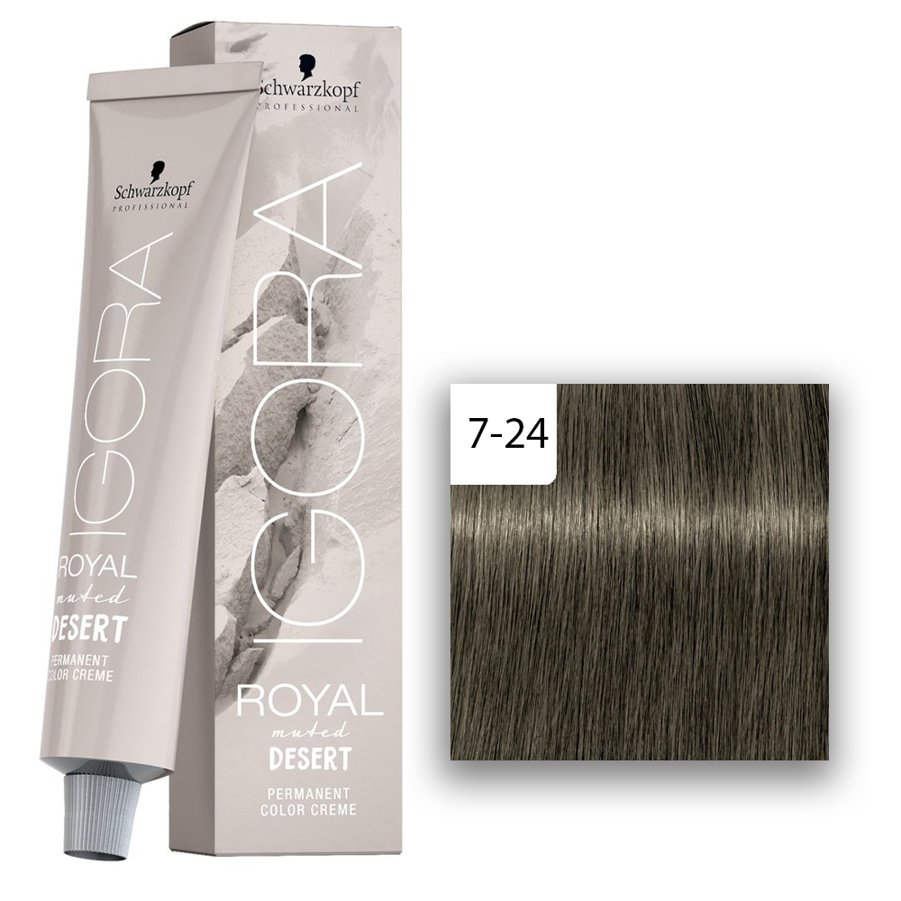 Schwarzkopf Professional IGORA ROYAL Muted Desert Haarfarben 7-24 Mittelblond Asch Beige 60ml