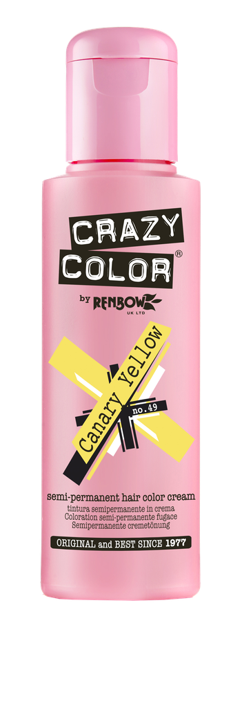 CRAZY COLOR Semi-Permanent Tönung n°49 CANARY YELLOW 100ML
