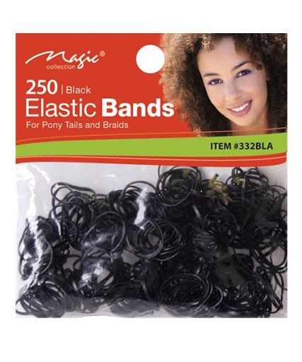 Magic Collection Elastic Rubberbands Black 300Pcs