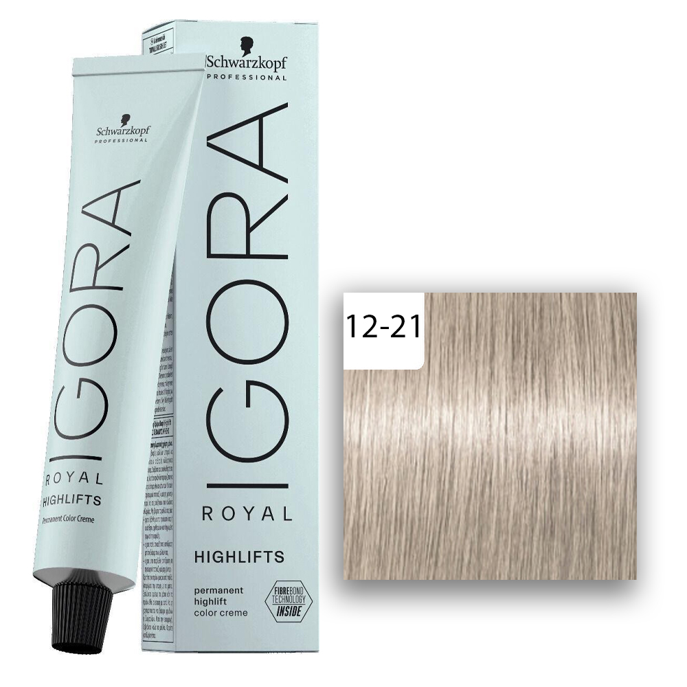 Schwarzkopf Professional IGORA ROYAL Highlifts Haarfarbe 12-21 Specialblond Asch Cendrè  60ml