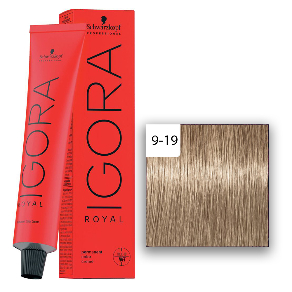 Schwarzkopf Professional IGORA ROYAL Haarfarbe Cools 9-19 Extra Hellblond Cendré Violett 60ml
