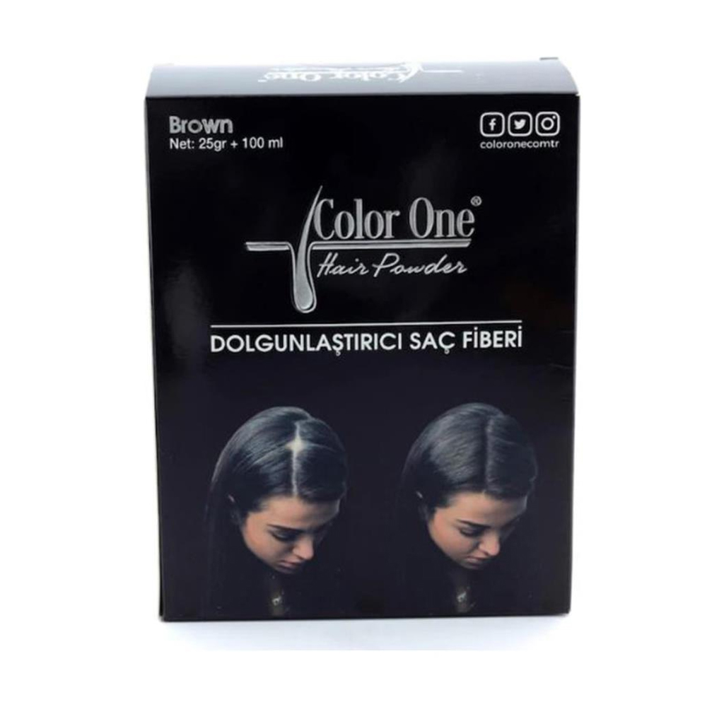 Color One Hair Building Fiber Set -Braun 25gr + 100ml