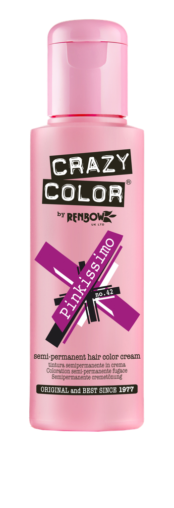 CRAZY COLOR Semi-Permanent Tönung n°42  PINKISSIMO 100ML