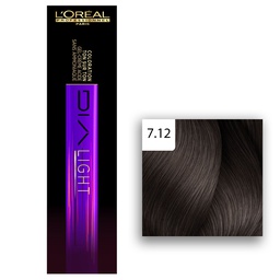 [M.12526.859] L'Oréal Professionnel DIALIGHT Haartönung 50ml 7,12 Mittelblond Asch Irisé