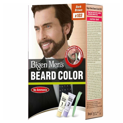 Bigen Men's Beard Colour Dark Brown 103