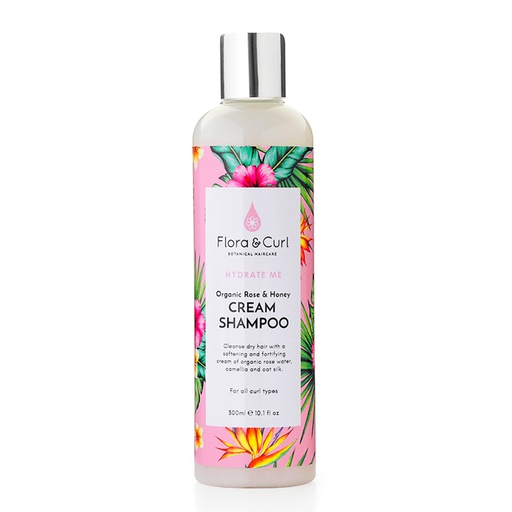 Flora &amp; Curl Rose &amp; Honey Cream Shampoo 300ml