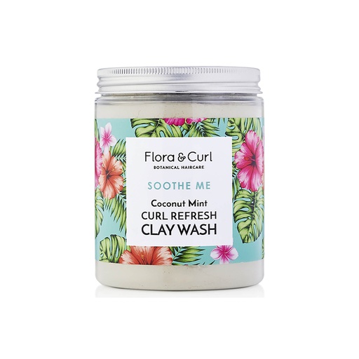 Flora &amp; Curl Coconut Mint Refresh Clay Wash 260gr