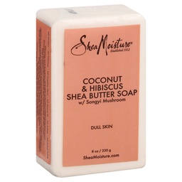 [M.14815.032] Shea Moisture Coconut &amp; Hibiscus Shea Butter Bar Soap 8oz.