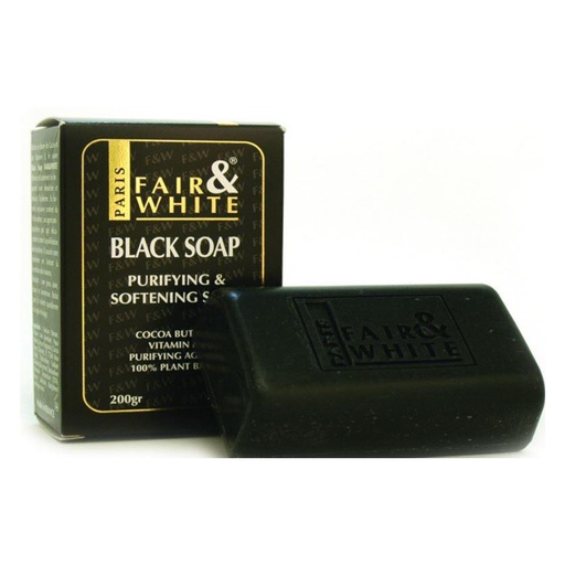 Fair &amp; white Black Soap 200grm.