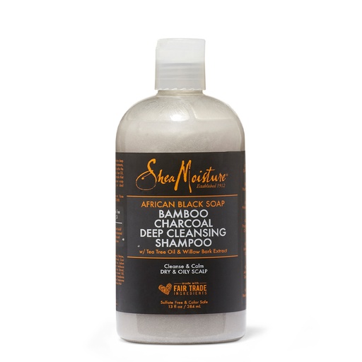 Shea Moisture African Black Soap&amp;Charcoal Shampoo 13oz.