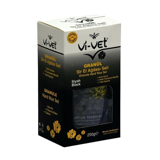 Vi-Vet GRANULE HARD WAX SET  BLACK 250GR