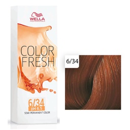 [M.10836.376] Wella Professional Color Fresh Tönungsliquid 6/34 Dunkelblond Gold-Rot 75ml