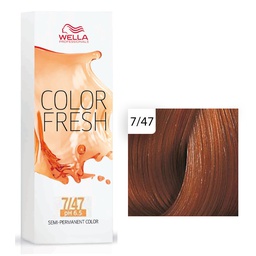 [M.10839.437] Wella Professional Color Fresh Tönungsliquid 7/47 Mittelblond Rot-Braun 75ml