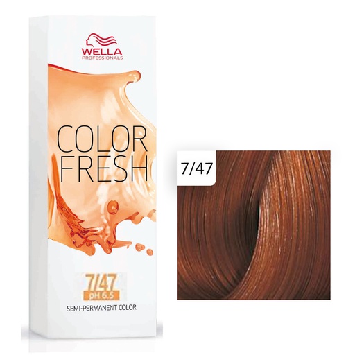 Wella Professional Color Fresh Tönungsliquid 7/47 Mittelblond Rot-Braun 75ml