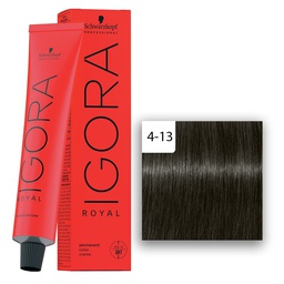 [M.13692.345] Schwarzkopf Professional IGORA ROYAL Haarfarbe 4-13 Mittelbraun Cendré Matt  60ml