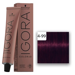 [M.13743.205] Schwarzkopf Professional Igora Color10 Haarfarbe 4-99 Mittelbraun violett extra  60ml