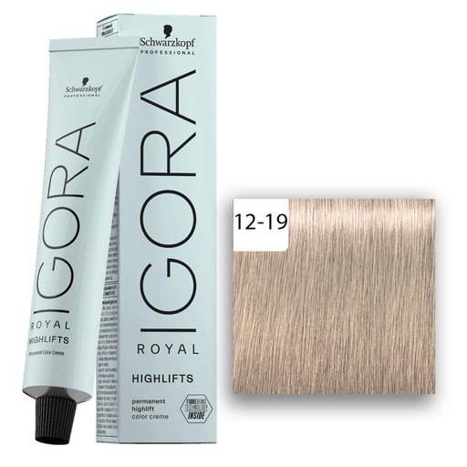 Schwarzkopf Professional IGORA ROYAL Highlifts Haarfarbe 12-19  Spezialblond Cendré Violett  60ml