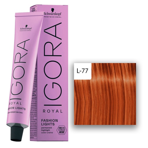 Schwarzkopf Professional IGORA ROYAL Fashion Lights Haarfarbe L-77 Kupfer  60ml