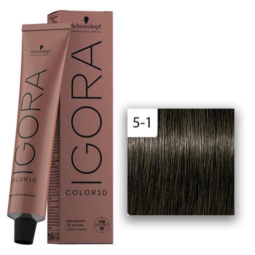 Schwarzkopf Professional Igora Color10 Haarfarbe 5-1 Hellbraun Cendré  60ml
