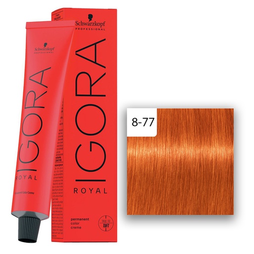 Schwarzkopf Professional IGORA ROYAL Haarfarbe 8-77 Hellblond Kupfer Extra   60ml