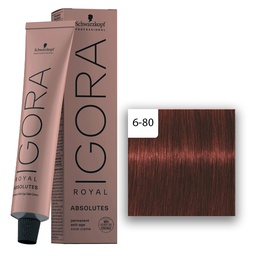[M.13779.344] Schwarzkopf Professional IGORA ROYAL Absolutes Haarfarbe 6-80 Dunkelblond Rot Natur   60ml