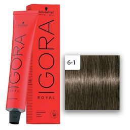 [M.13782.840] Schwarzkopf Professional IGORA ROYAL Haarfarbe 6-1 Dunkelblond Cendré  60ml