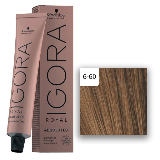 Schwarzkopf Professional IGORA ROYAL Absolutes Haarfarbe 6-60 Dunkelblond Schoko Natur  60ml