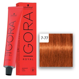 [M.13805.201] Schwarzkopf Professional IGORA ROYAL Haarfarbe 7-77 Mittelblond Kupfer Extra  60ml