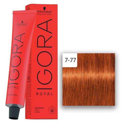 Schwarzkopf Professional IGORA ROYAL Haarfarbe 7-77 Mittelblond Kupfer Extra  60ml